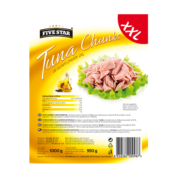 Tuňák kousky 1000g (215508.33)