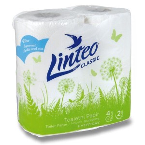 Toaletní papír LINTEO 2vr. bílý 4ks (410000.45)