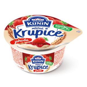 Mléčná krupice jahoda