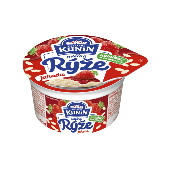Mléčná rýže jahoda