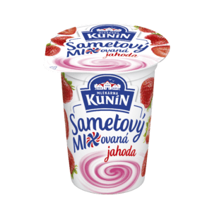 Jogurt Kunín 150g sametový  jahoda (121150.02)