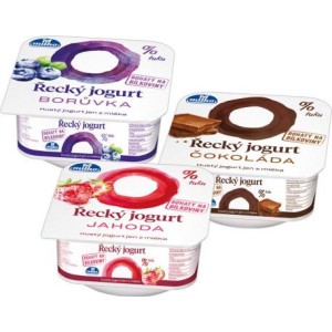 Jogurt řecký 140g jahoda, borůvka, čoko (121244.02)