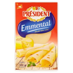 Ementál plátky 100g Président (124120.05)