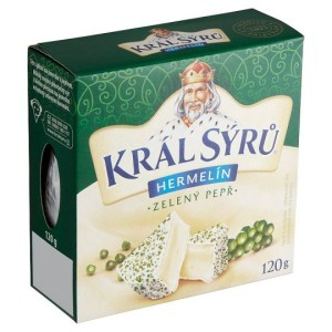 Král sýrů Hermelín zelený pepř 120g (124252.05)