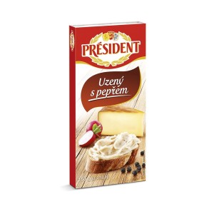 Sýr tavený 150g Président uzený s pepřem (124506.05)